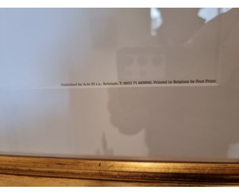 Modern art exhibition poster Published by Acte III s.a Belgium printed in Belgium by Poot Printers glazed and framed 66 x 66c