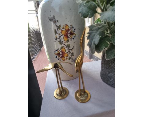 A set of 2 - Herons Brass Decorative Sculpture Objets (Apt 1)