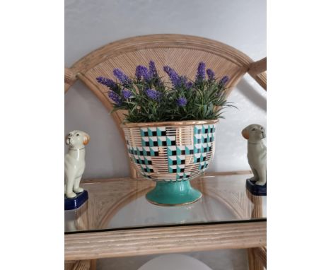 Jonathan Adler Versailles Blocks Pedestal Bowl Featuring signature patterns dynamically deconstructed for a 21st century twis