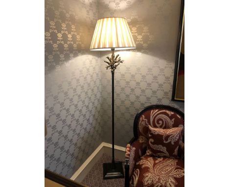 { Option of lots:  154 } Heathfield And Co Coral Standard Lamp With Linen Shade 180cm