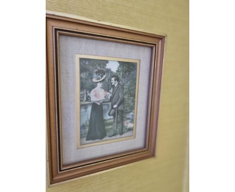 Two Antique Coloured Framed Prints 18 x 21cm&nbsp; (Apt 16)