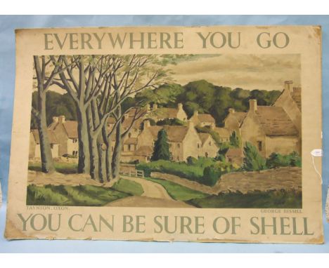 A vintage Shell travel advertising poster 'Everywhere You Go You Can Be Sure Of Shell', for Polperro, Cornwall, no.384, desig