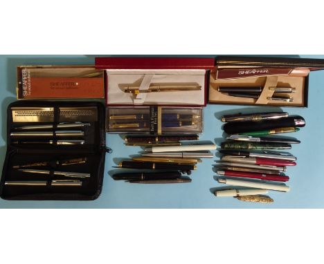 A Conway Stewart '85' fountain pen, a Watermans fountain pen, four others (1 a/f), two silver propelling pencils (a/f), vario