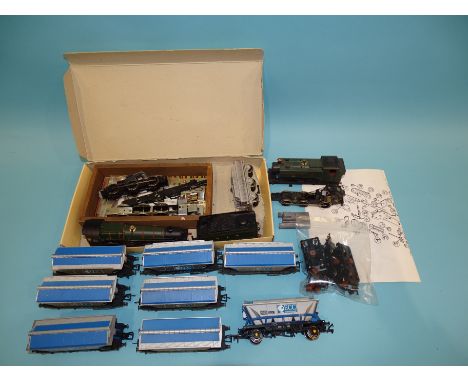 OO gauge, a partly-made Perseverance locomotive kit: GWR 6800 'Grange' Class 4-6-0 and other part-locos, also eight Hornby EC