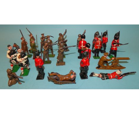 Britains, Johillco, etc, twenty-four various lead soldiers. 