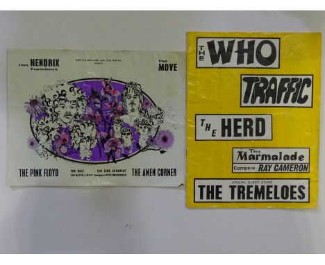 An original 1967 UK 16-page tour programme for the package tour in November/December 1967, with The Jimi Hendrix Experience, 