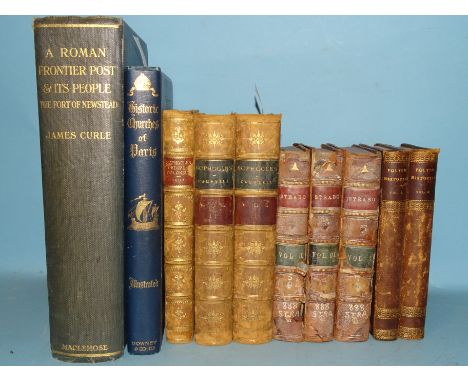 Curle (James), A Roman Frontier Post and S People, frontis, fldg plans, plts, tissue gds, cl gt, 4to, 1911; Lonergan (Walter 