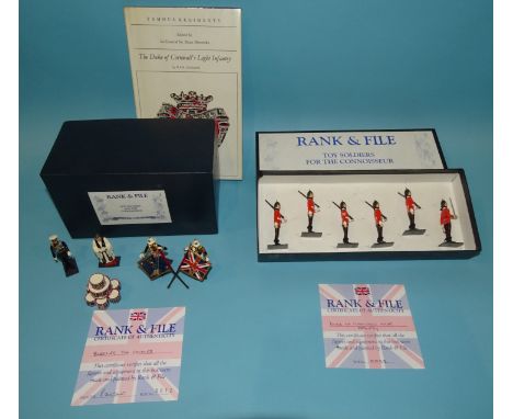 Rank &amp; File, "Blessing the Colours", box no.12 and "Duke of Cornwall Light Infantry", box no.2, (both boxed with certific