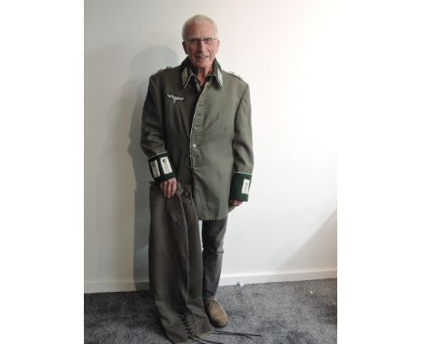 WW2 German M35 Waffenrock Parade Tunic with White Piping with shoulder titles and cuff titles also German Army Eagle cloth ba