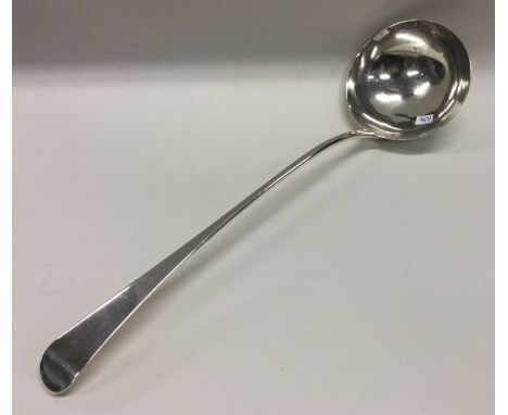 A Georgian silver soup ladle. London. By GJ. Approx. 145 grams. Est. £80 - £120.