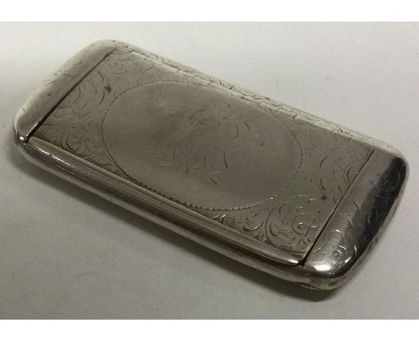 A Victorian silver hinged snuff box. Birmingham 1886. By George Unite. Approx. 75 grams. Est. £100 - £150.