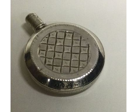 A novelty Georgian silver panelled scent flask. Birmingham 1801. By Samuel Pemberton. Approx. 10 grams. Est. £150 - £200.