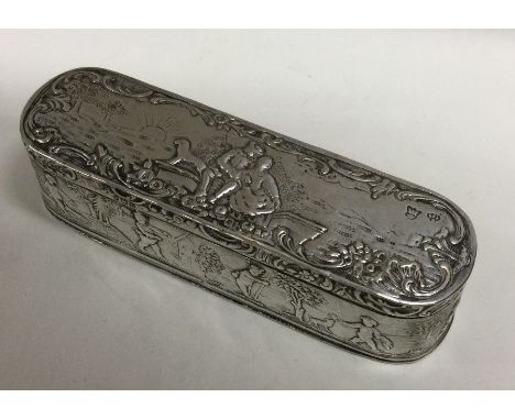 A good Victorian silver snuff box bearing import marks. London 1898. By John George Smith. Approx. 95 grams. Est. £150 - £180