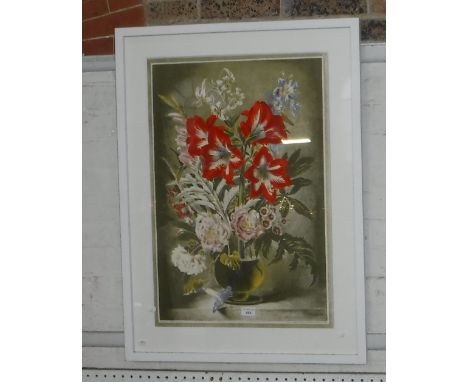 AFTER GERALD COOPER; 'Striped Lily' printed signature and date 1946 within the image, Baynard Press for School Prints Ltd, co