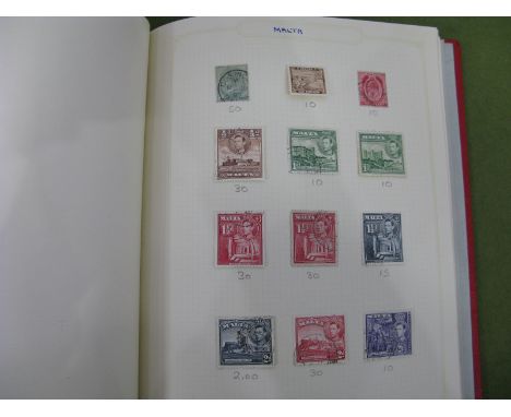 A Mainly Commonwealth Stamp Collection, in a Simplex medium album, both mint and used. Noted king George V Ceylon one rupee, 