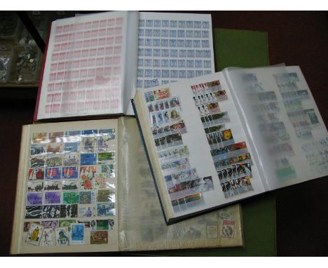 A Box Containing Three Sketchbooks, containing mainly used stamp collection from Victoria to Queen Elizabeth II, some mint in