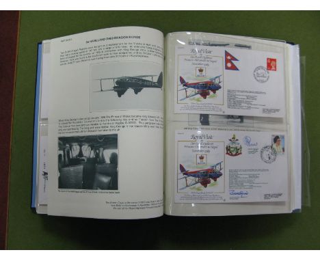 Over Fifty Flown Covers, many signed by officers of the Queens Flight, whilst piloting members of the Royal Family, signatori