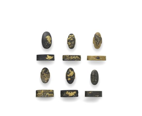 SIX FUCHI-GASHIRA (HILT COLLARS AND POMMELS)Edo period (1615-1868) to Meiji era (1868-1912), 18th to 19th centuryThe first sh