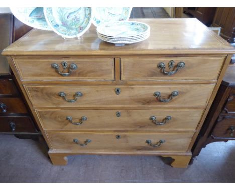 An Antique Mahogany Chest of Drawers, the chest having short drawers with three graduated long drawers, with decorative inlay