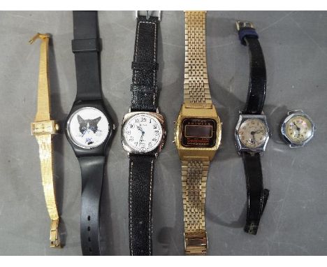 A small quantity of vintage wristwatches to include Rotary, Pulsar and similar.