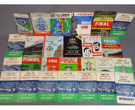 A collection of FA Challenge Cup Final Programmes with a run from 1952 - 1971 inclusive with some semi - final programmes and