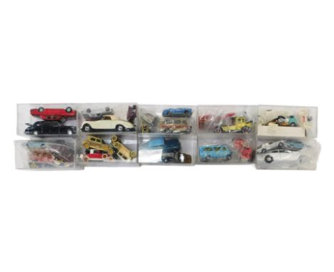 Saico Matchbox and other diecast, including a Saico Mercedes 208 Holiday Inn minibus, a Corgi Bentley R Series, a Dinky Toys 