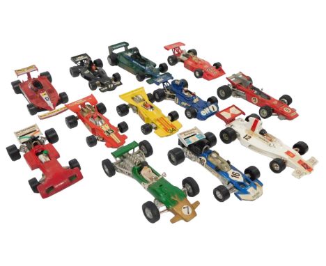Matchbox, Corgi and other diecast open-wheeled cars, including a Corgi STP Patrick Eagle, a Corgi Shallow Ford DM1A, a Matchb
