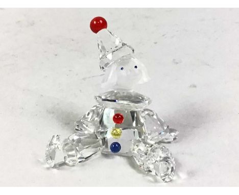 GROUP OF SWAROVSKI CRYSTAL FIGURES, including a pineapple, clam shell with pearl, an elephant, rocking horse, pram, harp and 
