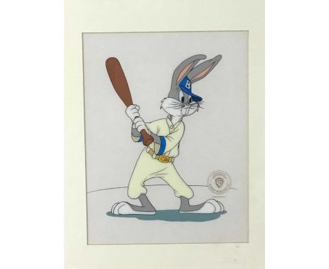 WARNER BROTHERS, 'BASEBALL BUGS' FROM BUGS BUNNY LIMITED EDITION SERIGRAPH CEL mounted, framed and under glass, with Park Wes