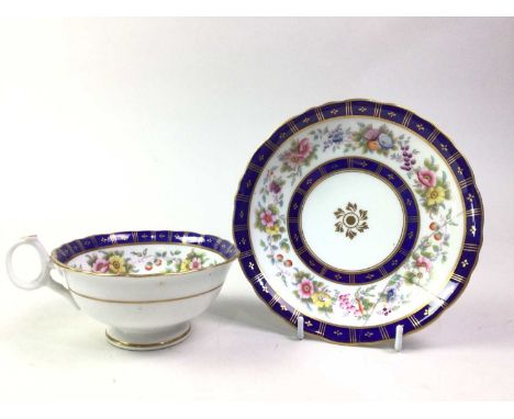 COLLECTION OF TEA AND COFFEE WARES, including cups saucers and plates, with floral and gilt decoration