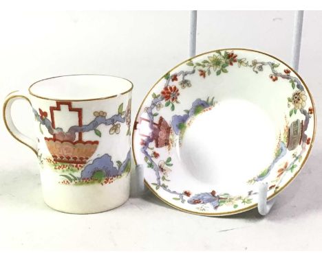 SET OF SIX ROYAL WORCESTER CUPS AND SAUCERS, Pekin pattern, 608482