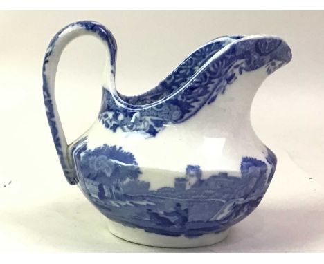 COLLECTION OF SPODE ITALIAN BLUE AND WHITE TEA WARE, including cups, saucers and plates