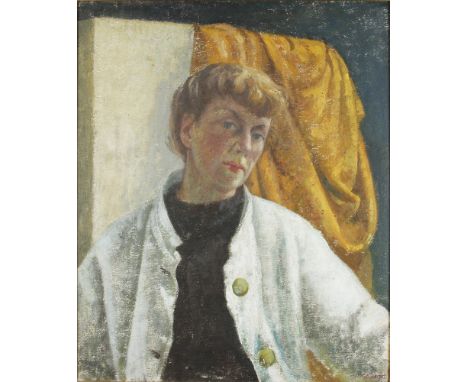 Midge BRUFORD (1902-1958)Self portrait as a young womanOil on canvas Signed60 x 50cm(See illustration)