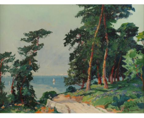 Francesco Pablo DE BESPERATO (1900-1963) Sun drenched seascape Oil on board Signed 43 x 58cm