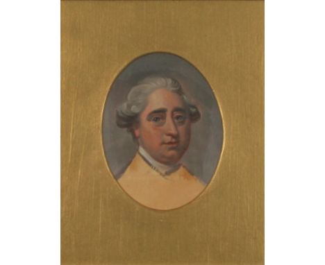 Gerorgian sketch portrait thought to be Charles James FoxOil on PaperOval 13 x 10cm
