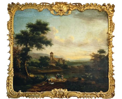 SMITH OF CHICHESTER (1714-1776) An Italianate Landscape oil on canvas Signed "Smith of Chichester" lower right. 112 x 126cm S