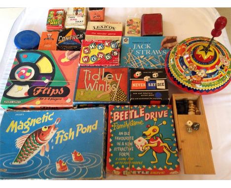 Large Quantity of 1950's/60's Games including Chad Valley, Tidley Winks, Beetle Drive, Disneyland snap - cards, etc...