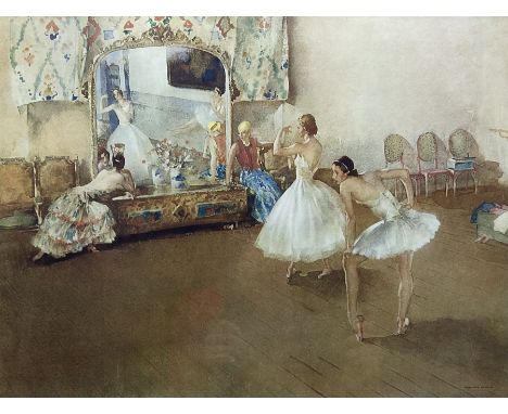 Sir William Russell Flint (Scottish 1880-1969): 'Mirror of the Ballet', limited edition colour lithograph signed in pencil wi