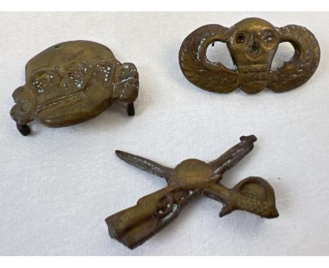 3 Vietnam War style A.R.V.N Special Forces badges, all with 2 lug fixings to reverse. 