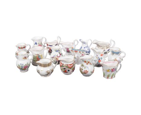 A collection of 16 Royal Worcester collector's cream jugs 