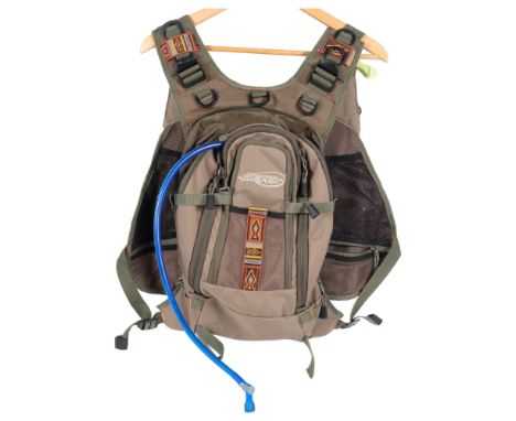 A Vintage Airflow fishing gilet, near unused, comes with a selection of fishing accessories and utensilsNo size but front pad