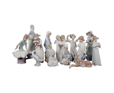 A group of Lladro and NAO figures (13) 