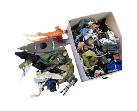 ACTION MAN - a large quantity of Vintage Action Man accessories, clothing and other items, various figures also included but 