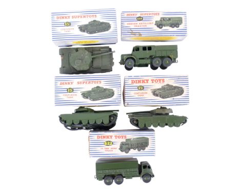 A selection of boxed Dinky Toys and Dinky Supertoys, including both Dinky Toys and Dinky Supertoys model no. 651 Centurion Ta