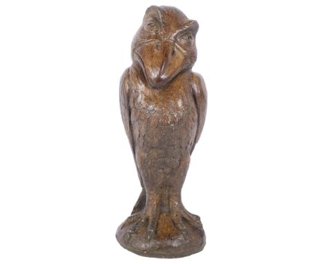 A Martin Brothers style composite sculpture of a grotesque bird, H34.5cm 