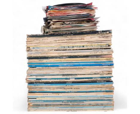 A quantity of vinyl LPs and 7" singles, various artists and genres including Cat Stevens, Neil Young, Simon & Garfunkel, Jeth