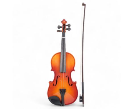 A Hermet Schartel three-quarter length violin, L13", labelled to the inside model no. H534, serial no. 110304, in associated 