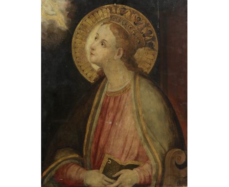 Florentine School, late 16th CenturyThe Virgin Annunciate oil and gold ground on panel86.6 x 67.2cm (34 1/8 x 26 7/16in).unfr