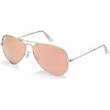 TRADE LOT TO CONTAIN 4x NEW & PACKAGED RAY-BAN Aviator Large Metal Sunglasses - MATTE SILVER WITH