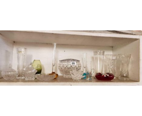 SHELF OF GLASSWARE